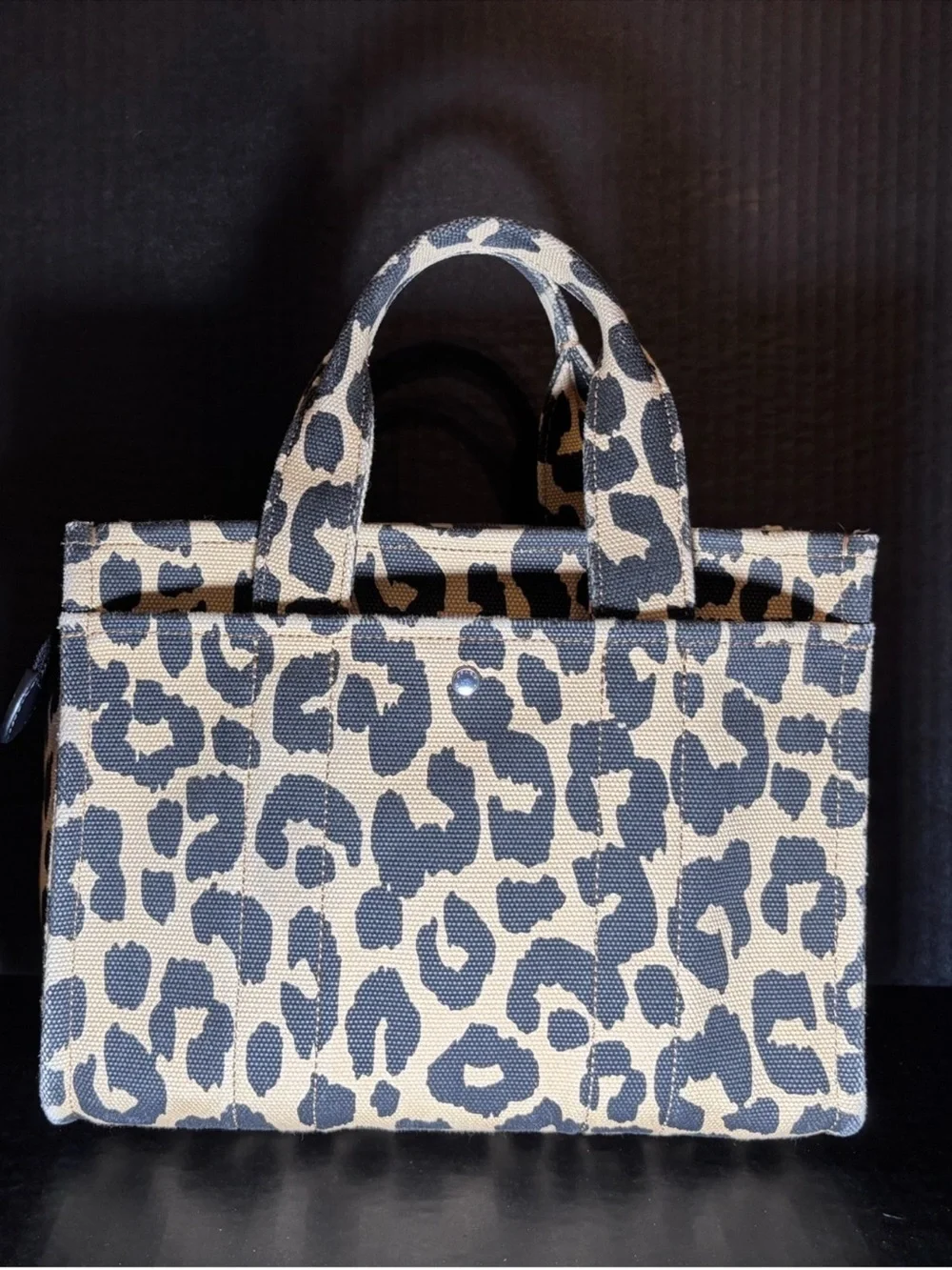 COACH Leopard Canvas Tote 26 - Tan & Black